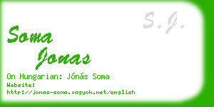 soma jonas business card