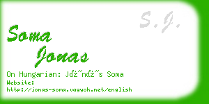 soma jonas business card